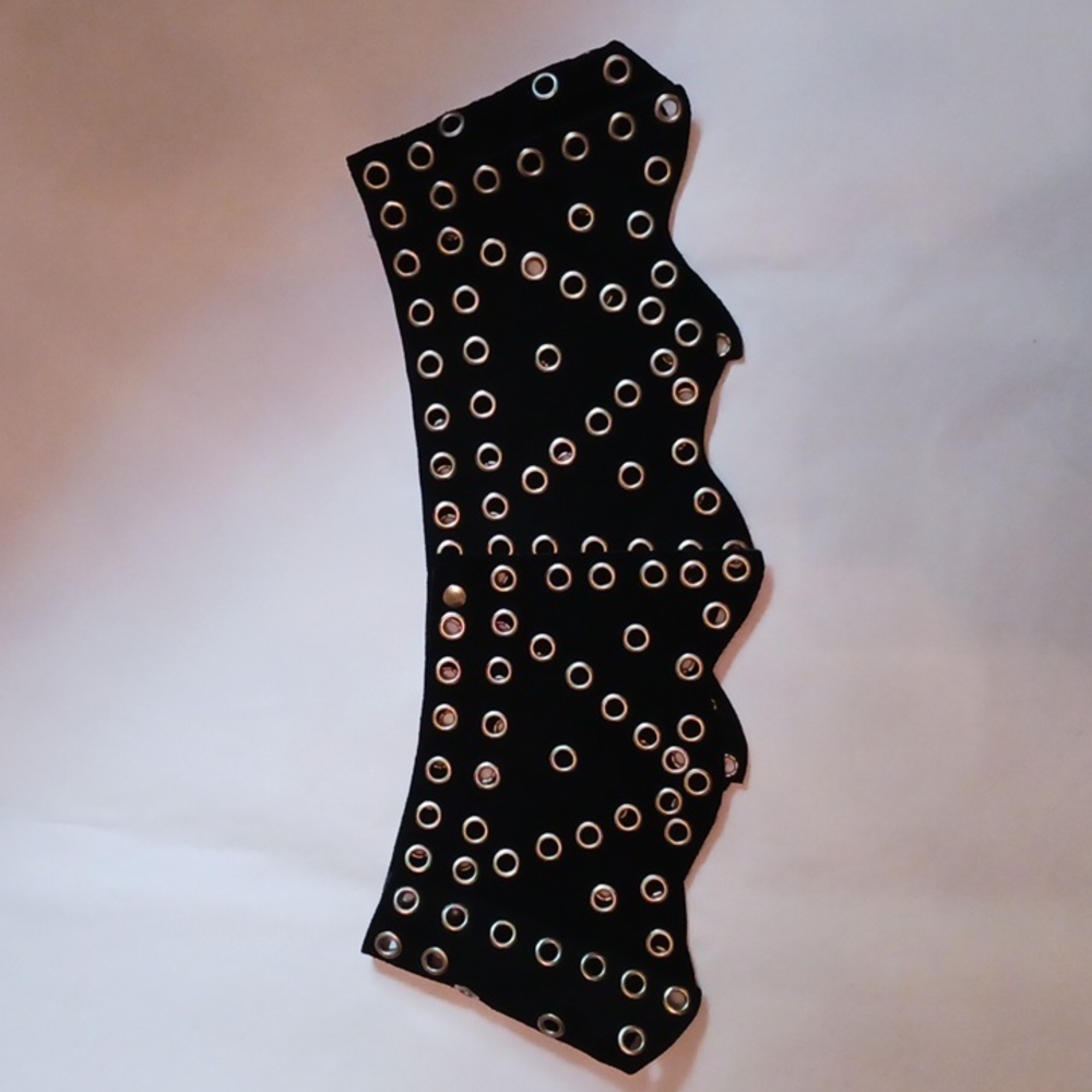 Boutique Black Suede & Silver Grommet Belt